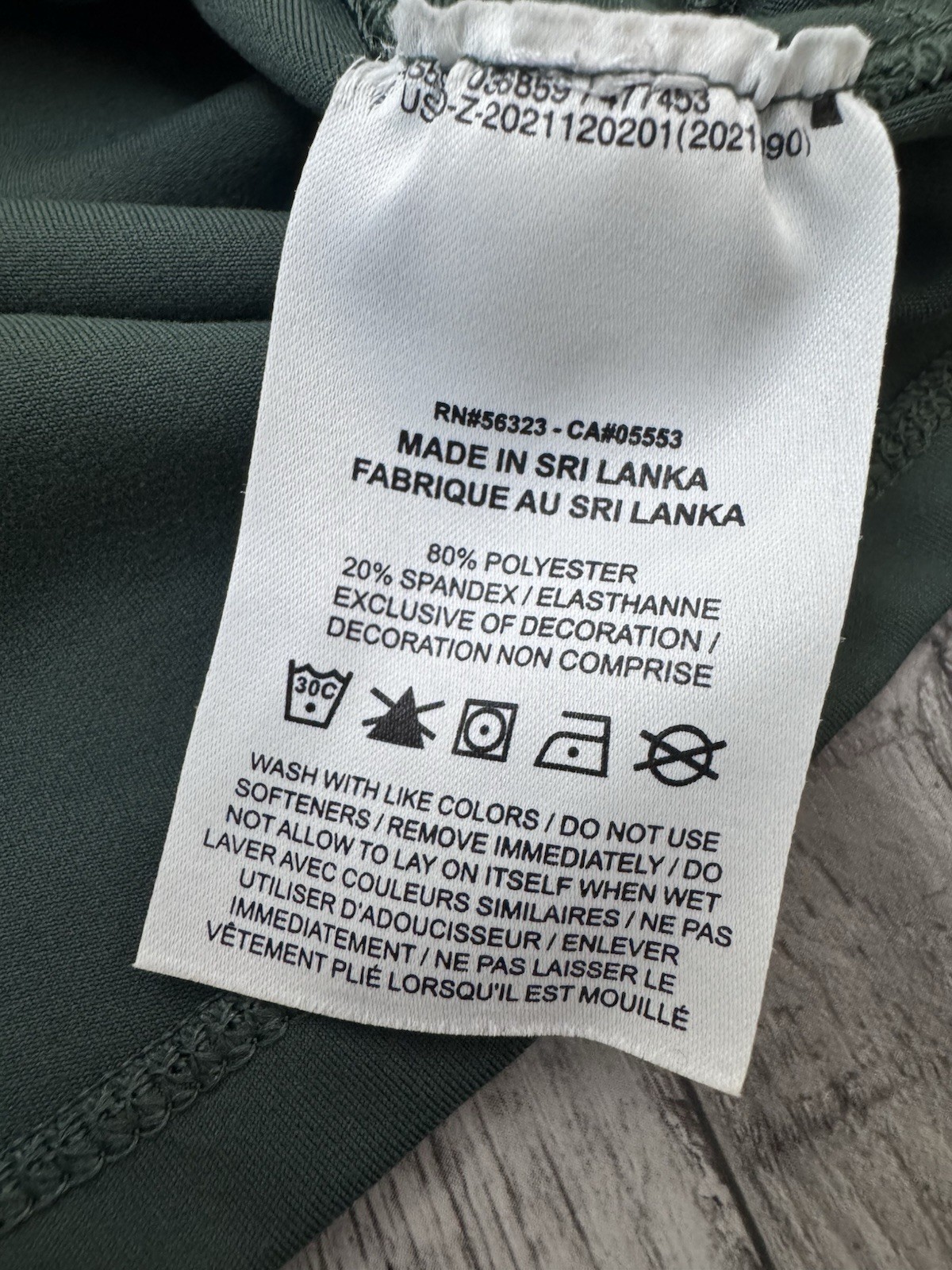 Nike One Dri Fit Cropped Tee T-Shirt Green Large