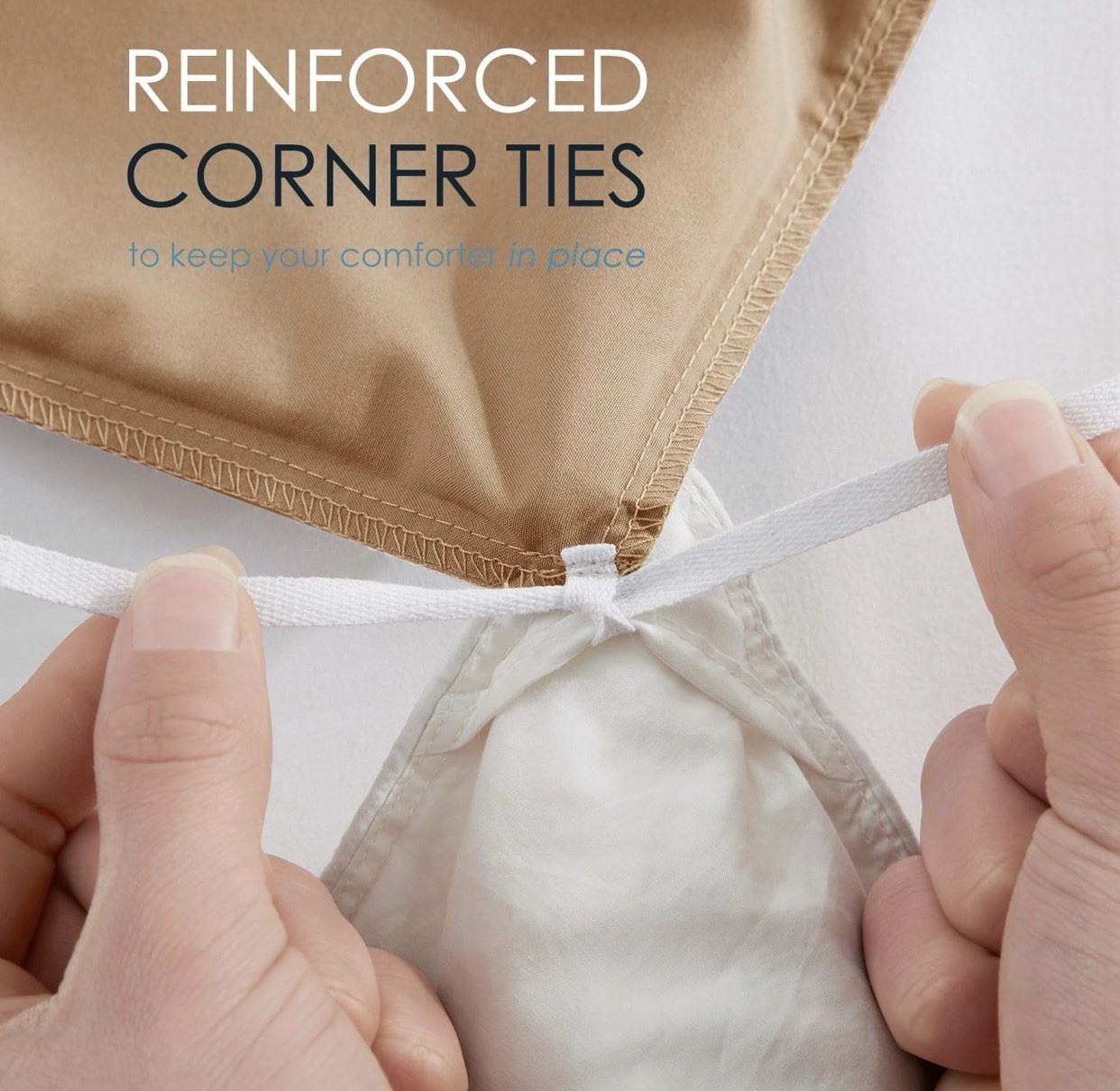 Mocha Brown Duvet Cover | Queen Size - 90” x 90” | 3 Piece Bedding Set