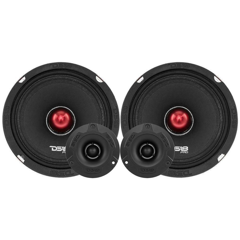 DS18 6.5" PRO-X6.4BMPK Speakers Package Mid and High - 500W Max 4 Ohms