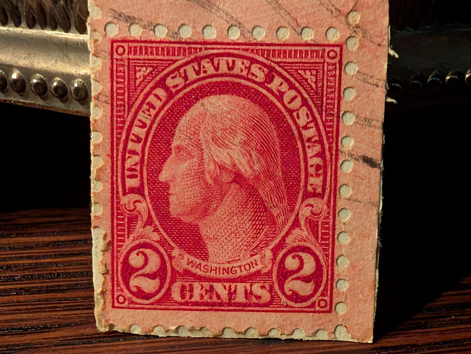 Unique Rare George Washington red 1923 2 cent stamp