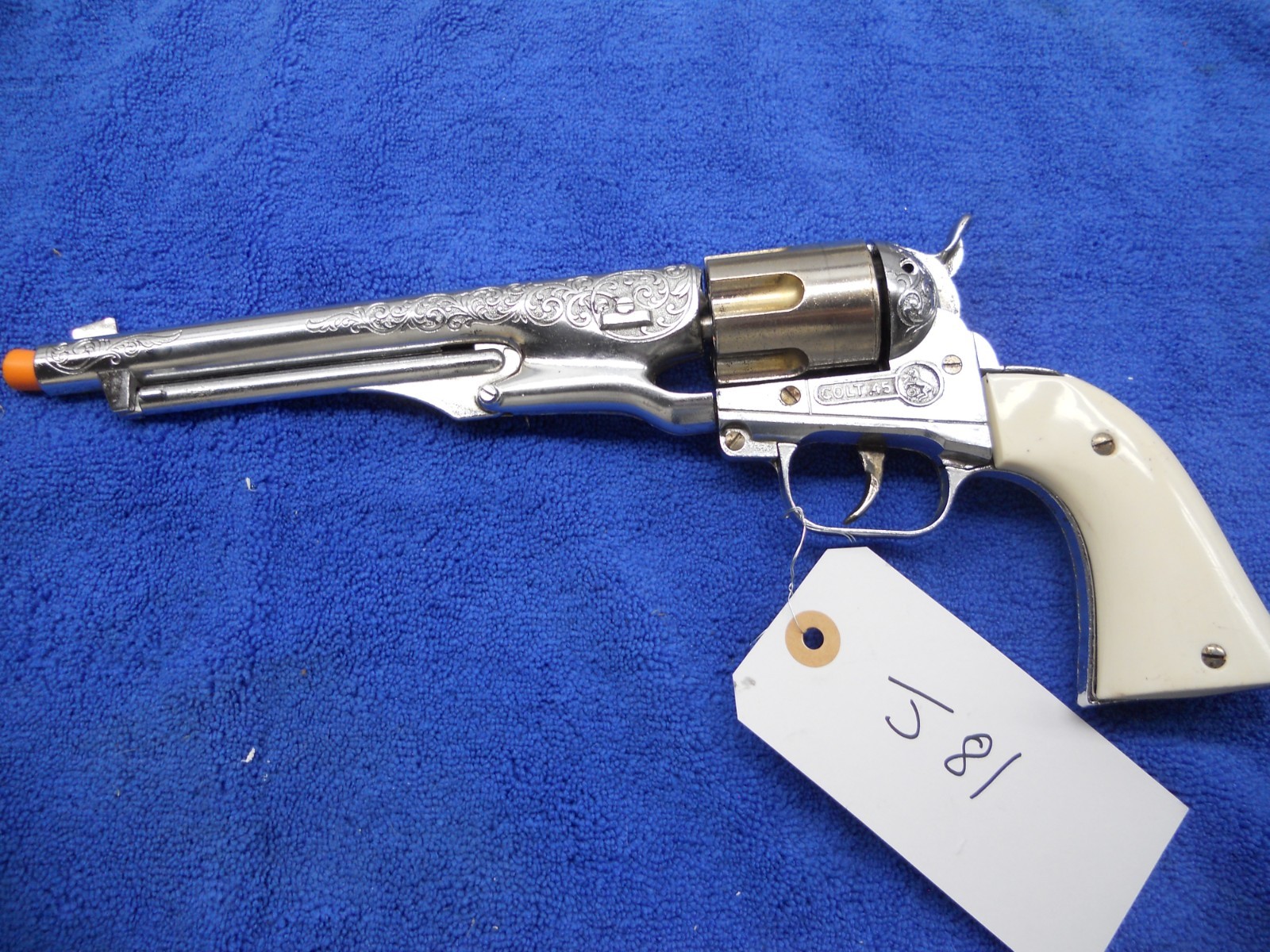 VINTAGE HUBLEY COLT 45 DIECAST CAP GUN Western EXCELLENT COND j81