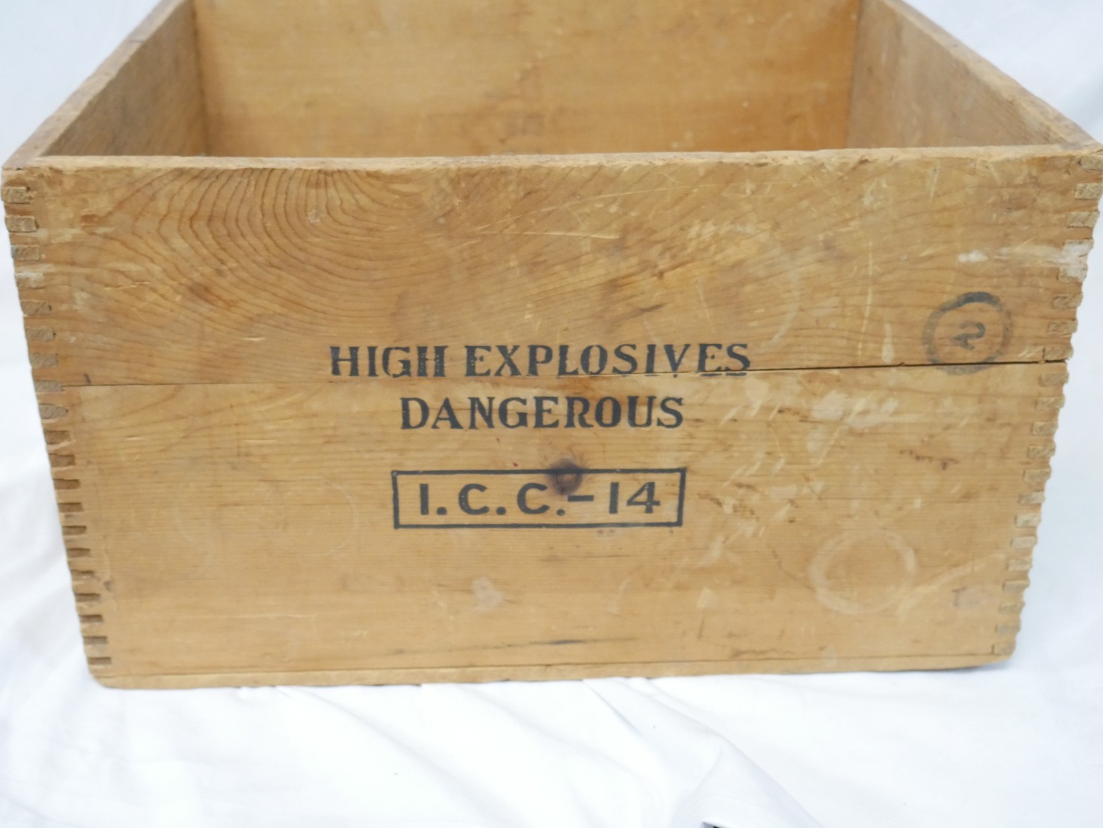 Vintage DuPont Extra Dynamite Explosives Wood Box 50 lbs- 1 1/8 x 8