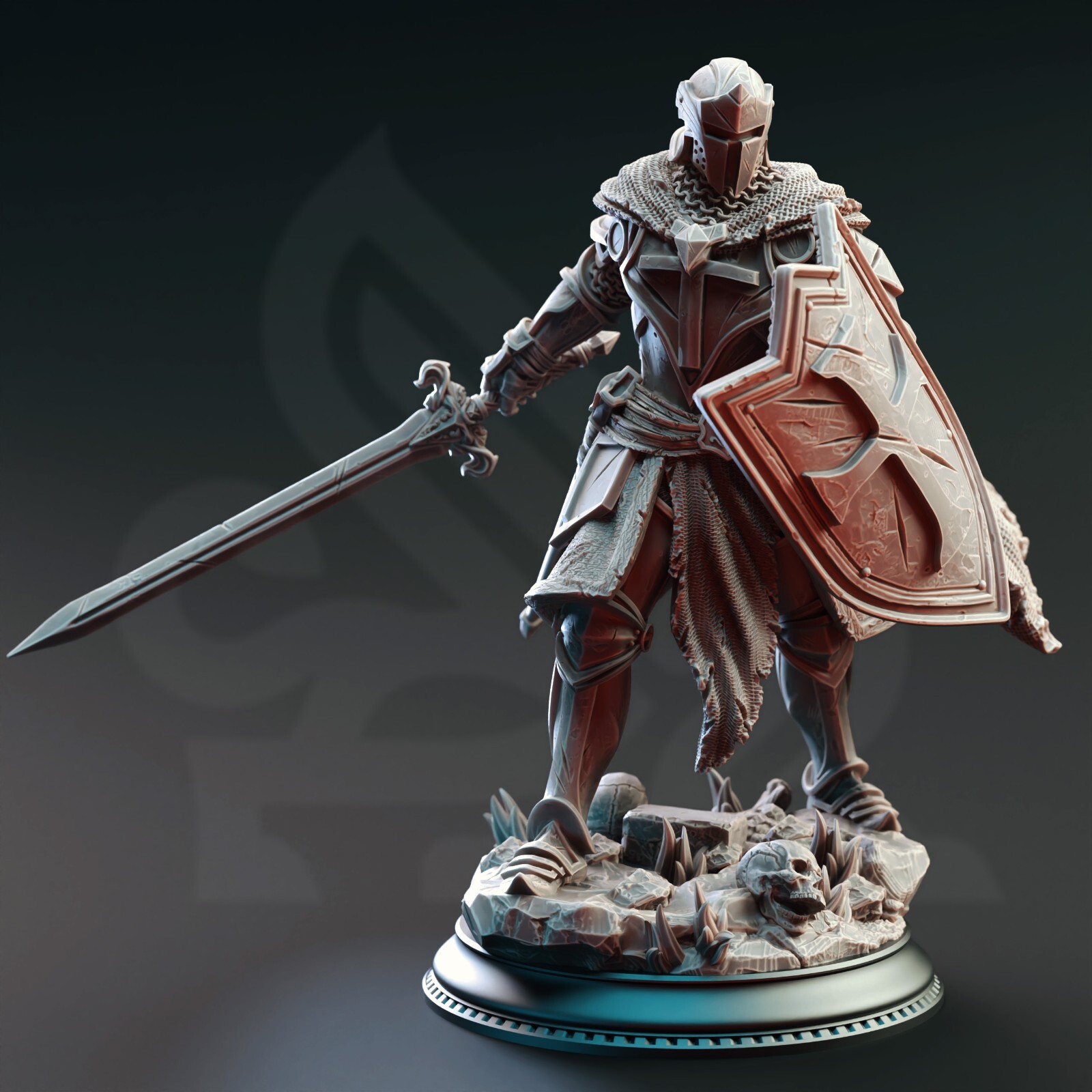 DM Stash Miniatures Human Male Cursed Paladin Knight RPG Figure