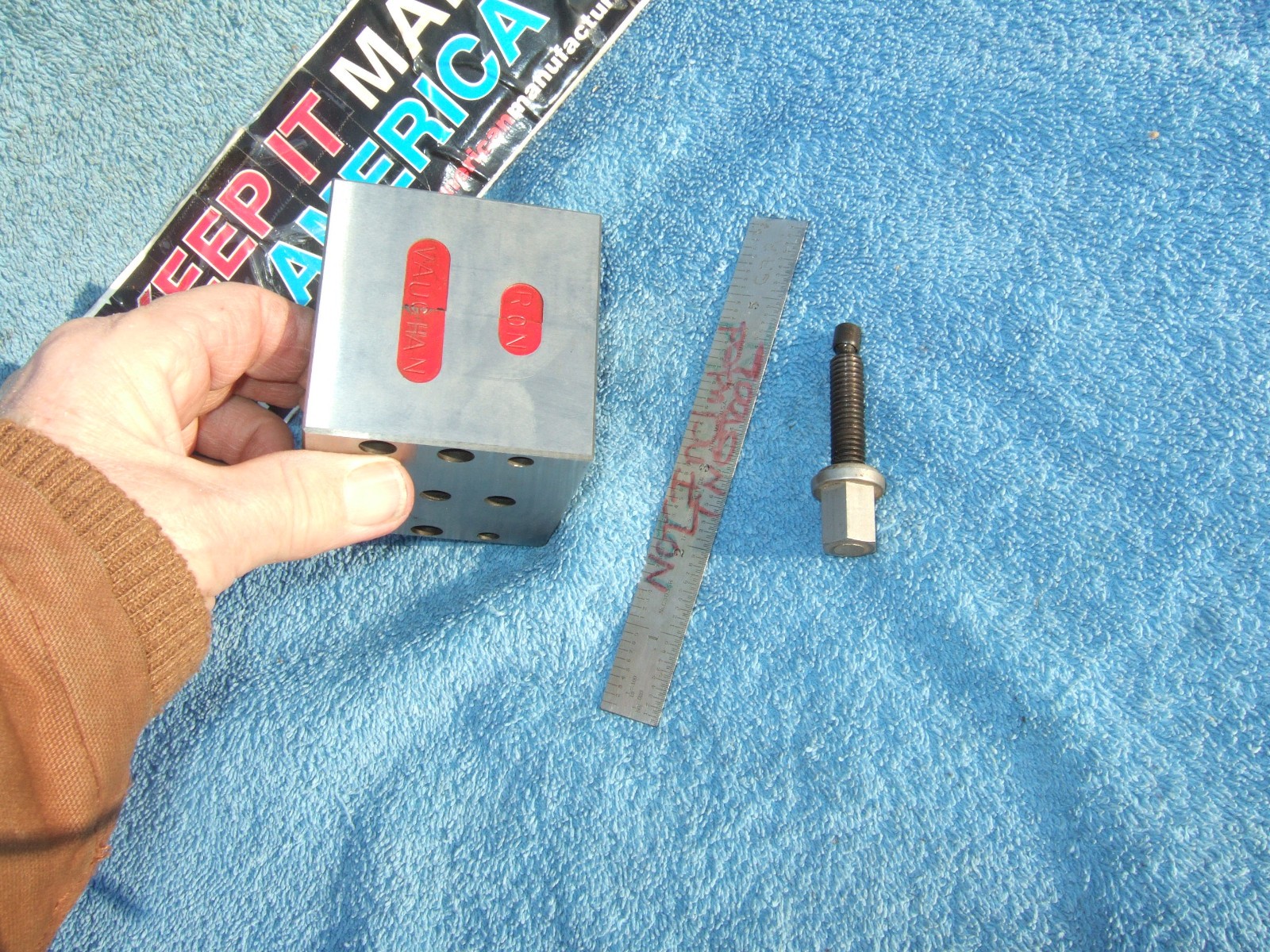 V BLOCK LRG 3 X 3 X 2.8 USA TOOLMAKER MADE 4 YOUR BRIDGPORT MACHINIST GRIND QA