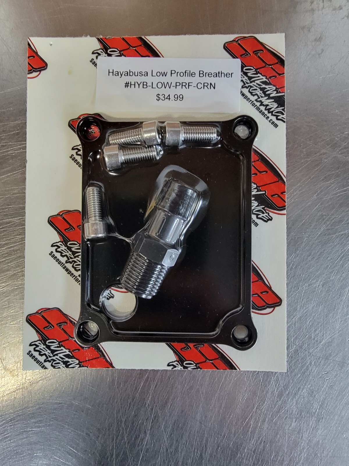 Hayabusa Low Profile Crankcase Breather fits all years black anodize finish