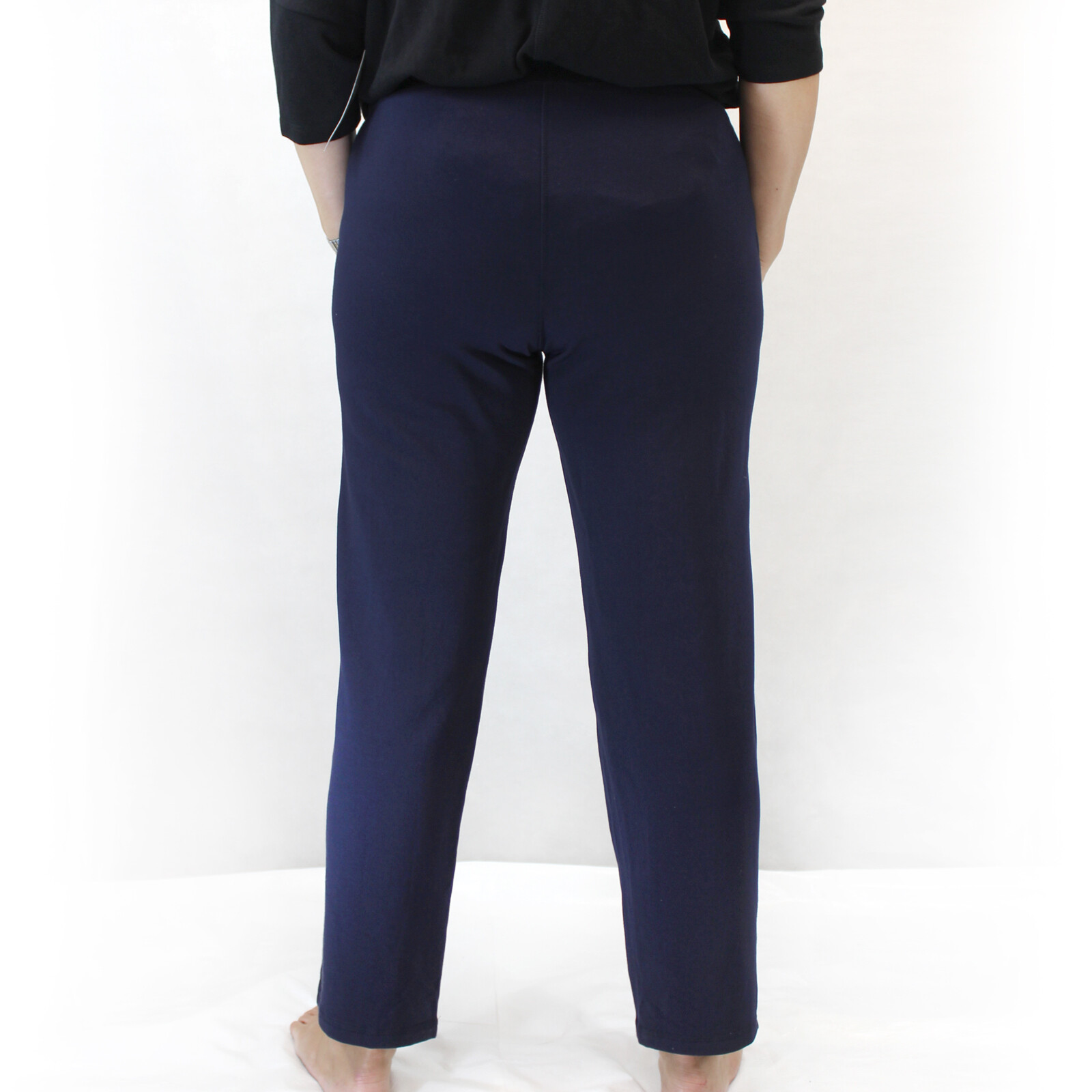 Talbots Plus Size Navy Relaxed Stretch Waist Pockets Pants 3X