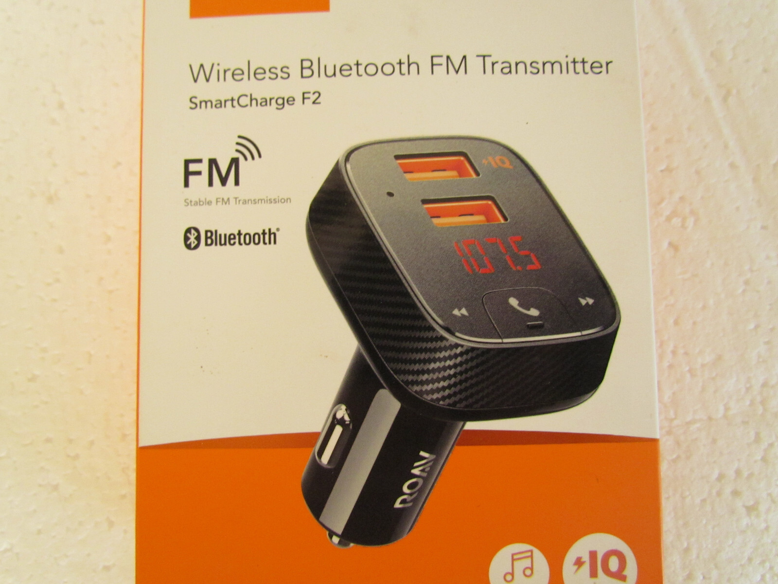 ROAV SmartCharge F2 Bluetooth FM Transmitter Wireless Audio Adapter Car SUV Auto