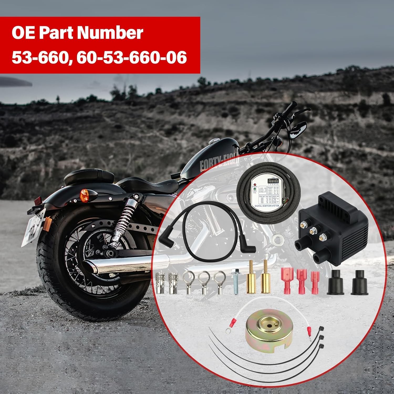 53-660 Electronic Ignition Kit for Harley EVO Big Twin & XL Sportster 1970–2003