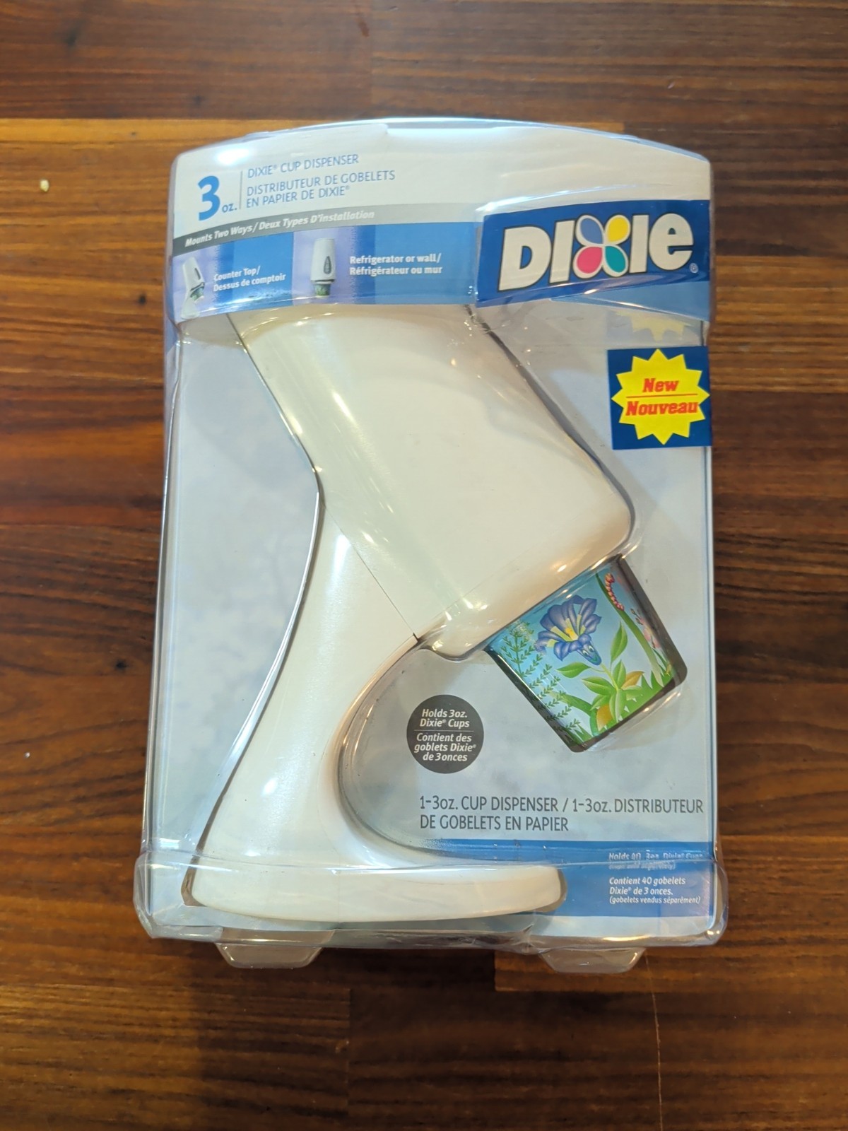 Dixie Cup Dispenser 3-oz Vintage Modern Retro (Counter or Wall Mount) NIP New