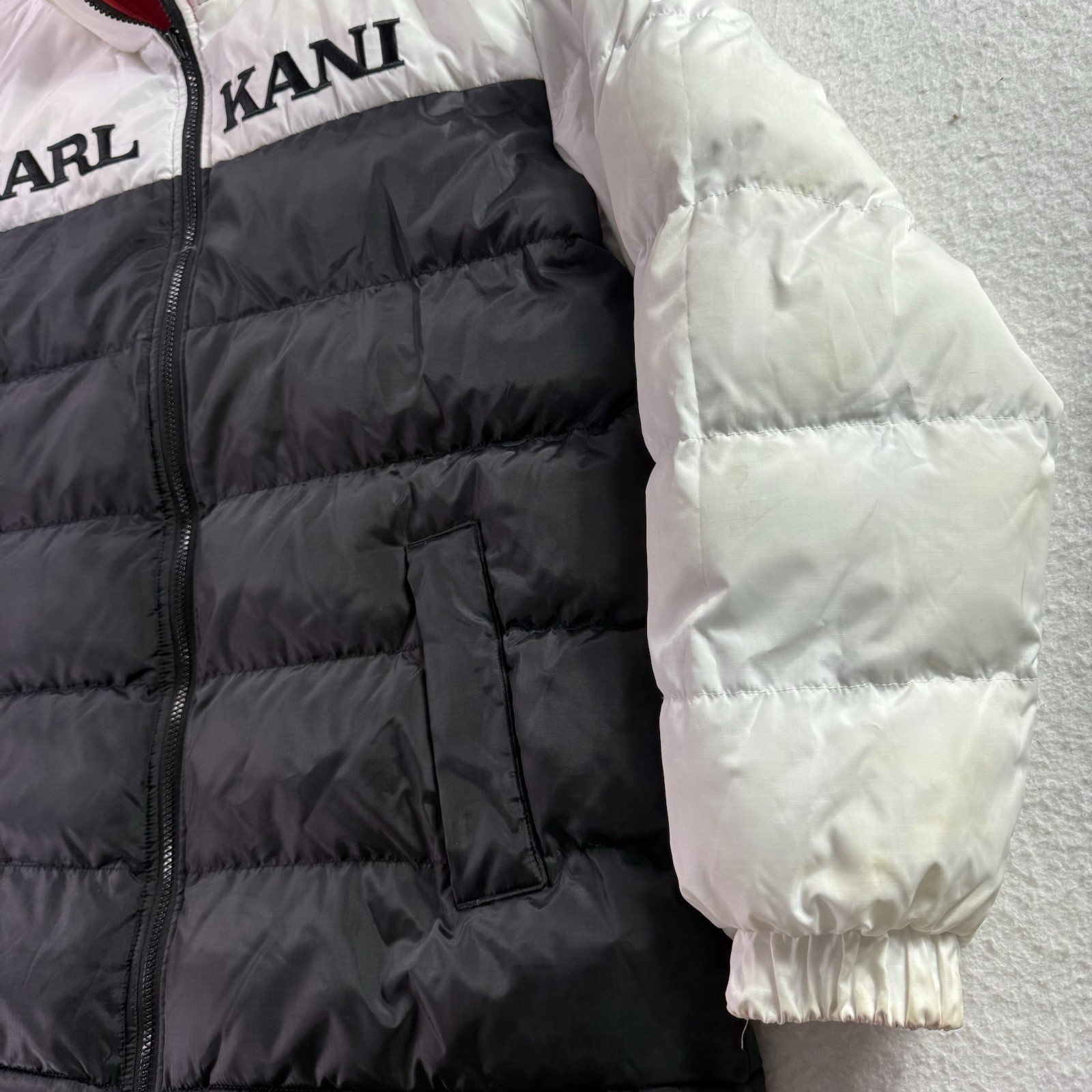 Vintage Karl Kani Sport Men's Reversible Puffer Jacket Size XL Tupac Hip Hop