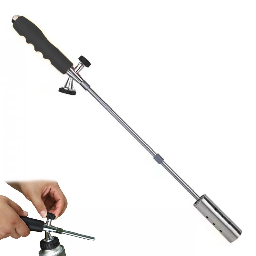 Long Arm Burner Weed Torches Flamethrower Blow Torch with Flame Control Valve