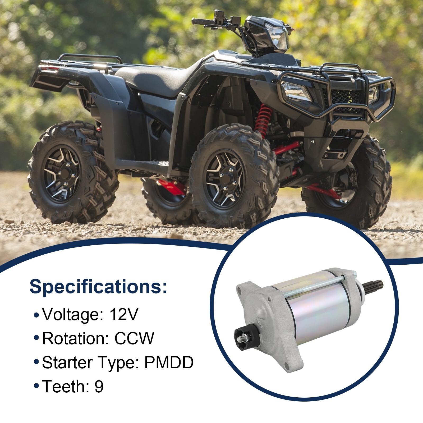 Starter Motor Assembly 31200-HP5-601 NEW For Honda FourTrax Rancher 420 TRX420