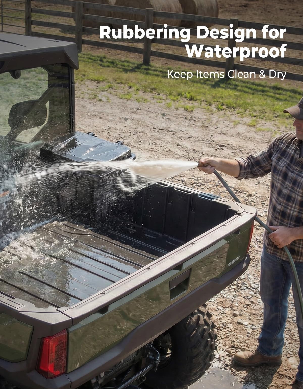 KEMIMOTO UTV Cargo Bed Storage Box for Polaris Ranger 1500 XD 2024-2026 5.8GAL