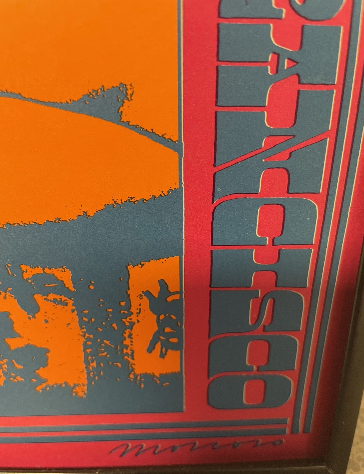 Janis Joplin Rare 1967 San Francisco Concert Poster 2nd print Mint & Framed