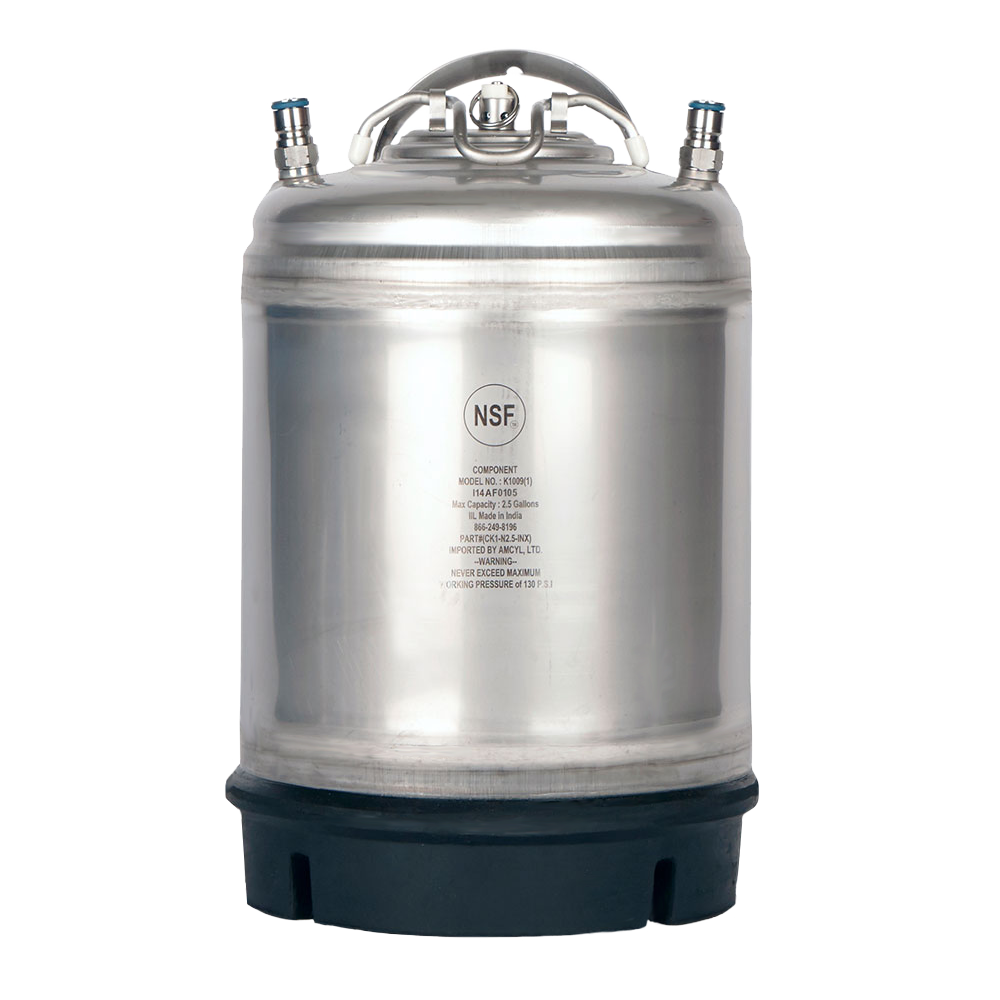 Mobile Party Nitrogen Keg Kit 2.5 Gal Keg 22 cu ft Nitro Tank and Stout Faucet