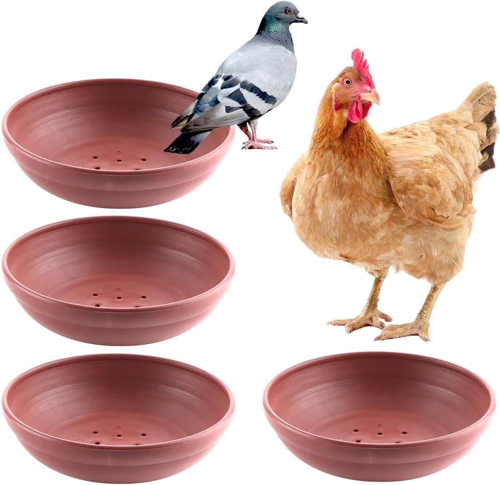 4 Pack Bird Nest Bowl Plastic Racing Pigeon Breeding Hatching for Doves Pigeon