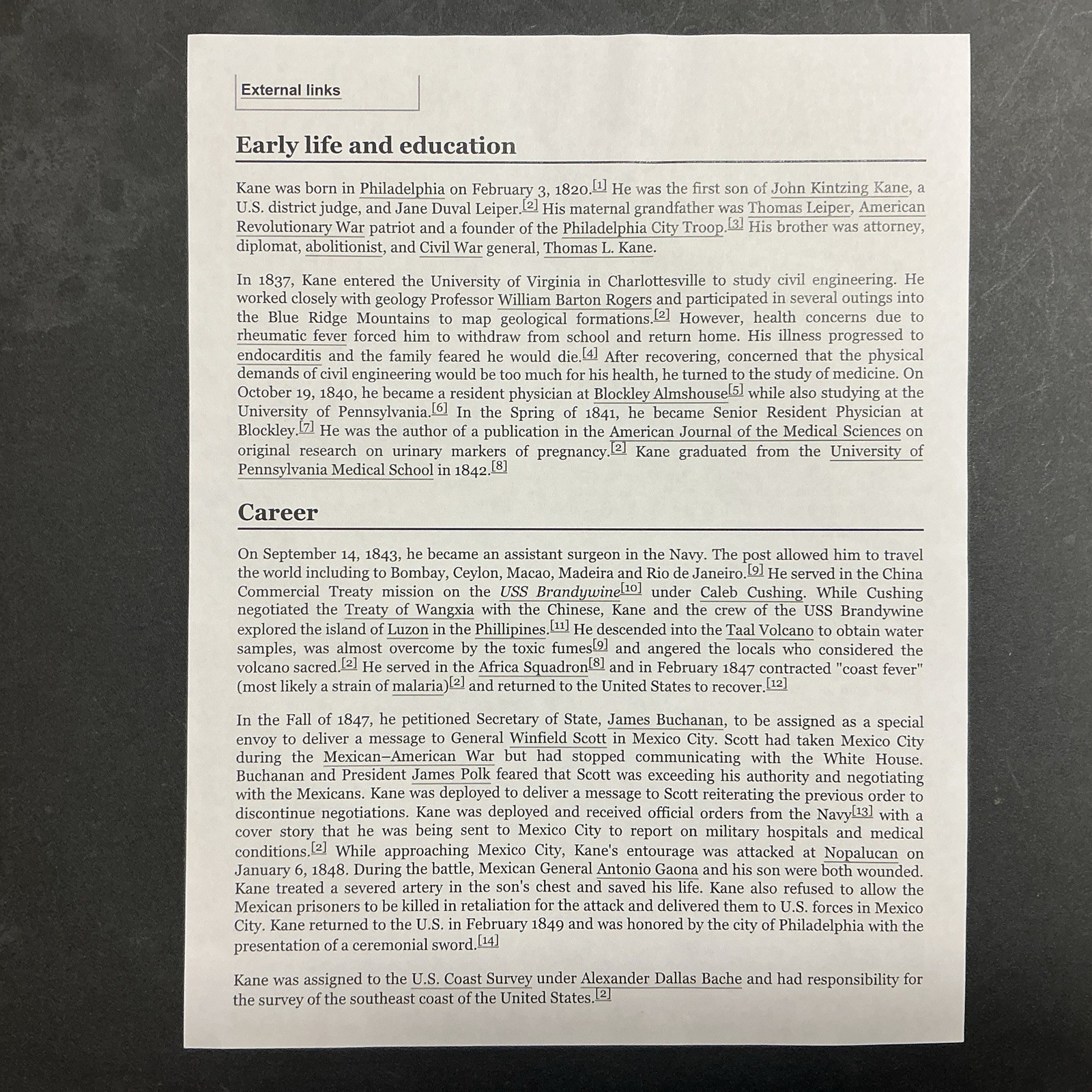 LITHOGRAPH ENGRAVING Elisha Kent Kane 1862 Johnson Fry & Co