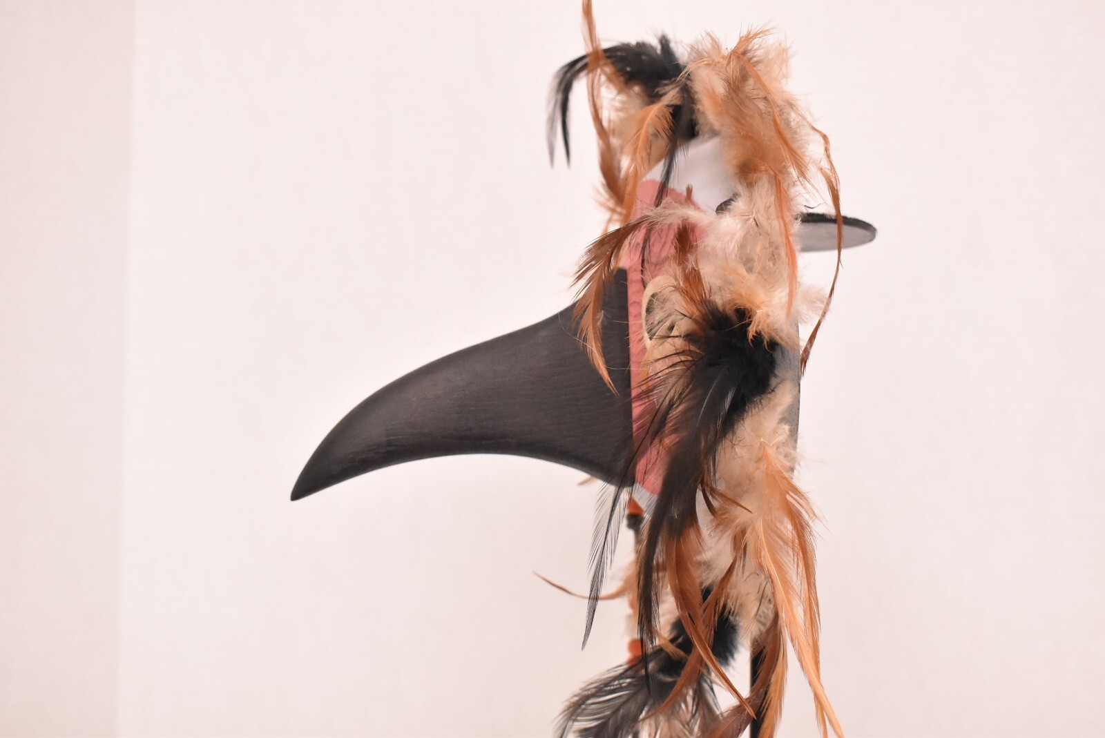 Native American Tsimshian Raven Pacific NORTHWEST COAST BIRD Mask Signed Carved