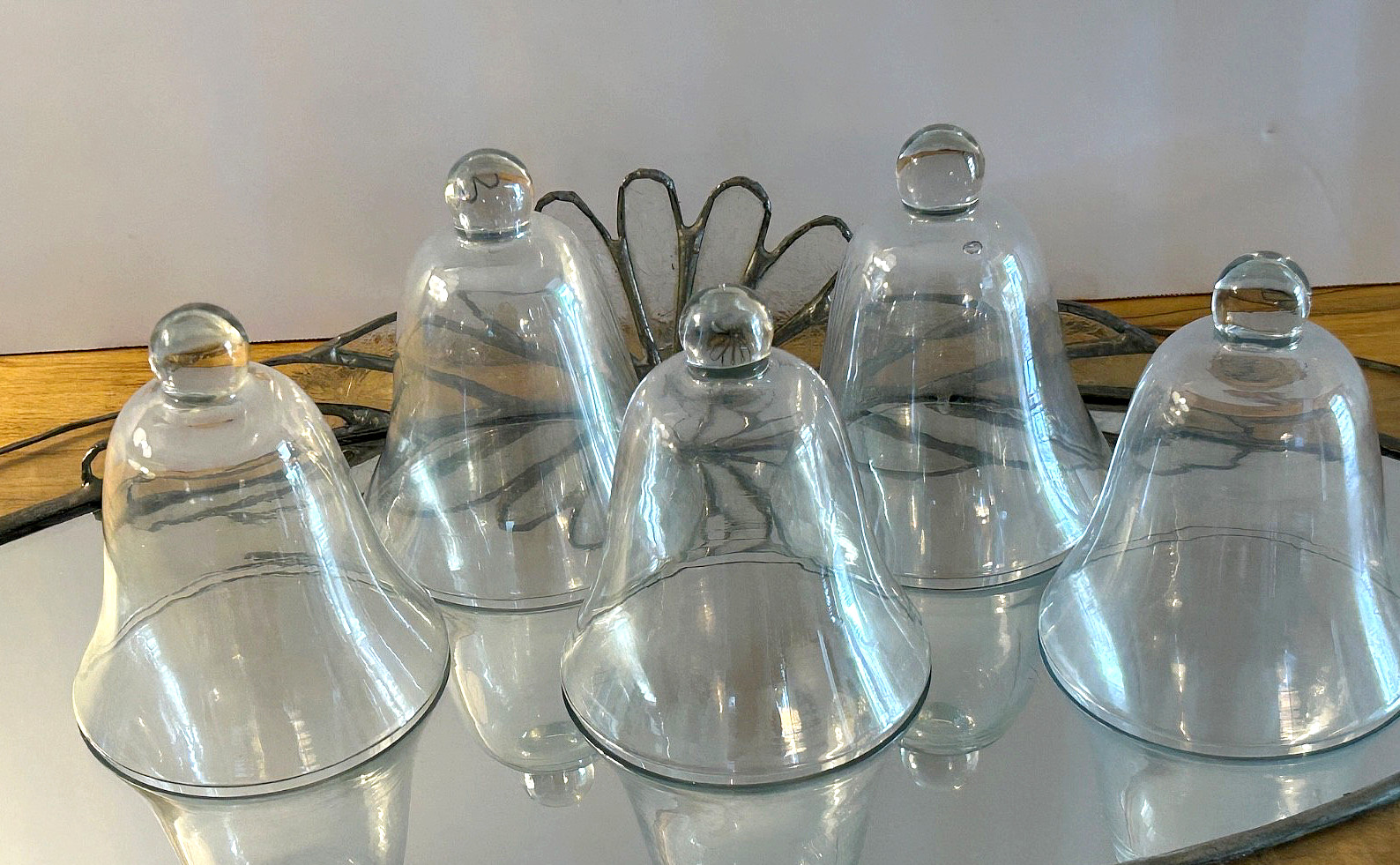 Antique Blown Glass Garden Cloche Dome for Saplings Candles or Kitchen Decor