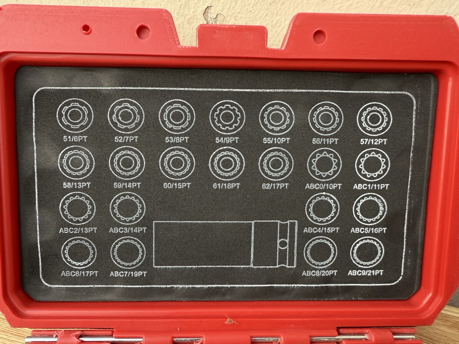 23pcs Anti-Theft Wheel Locking Lug Nut Key Set Ribe & Spline Bit Fit VAG Audi VW