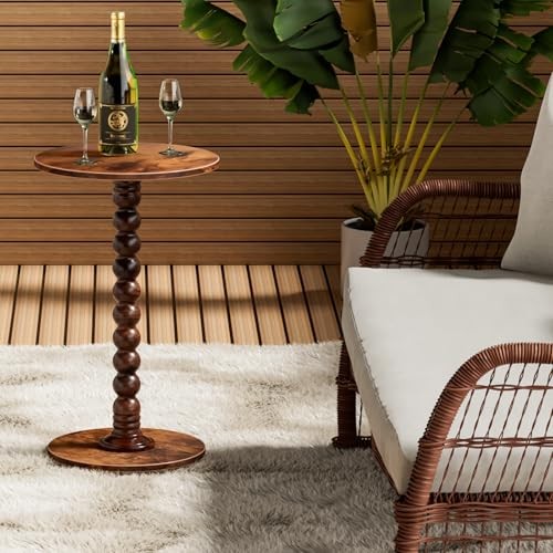 Drink Table, Drink Tables for Small Spaces, Modern Accent Nightstand with