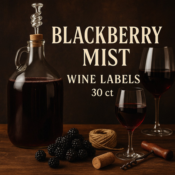 Island Mist Blackberry Mist Wine Labels 30 ct
