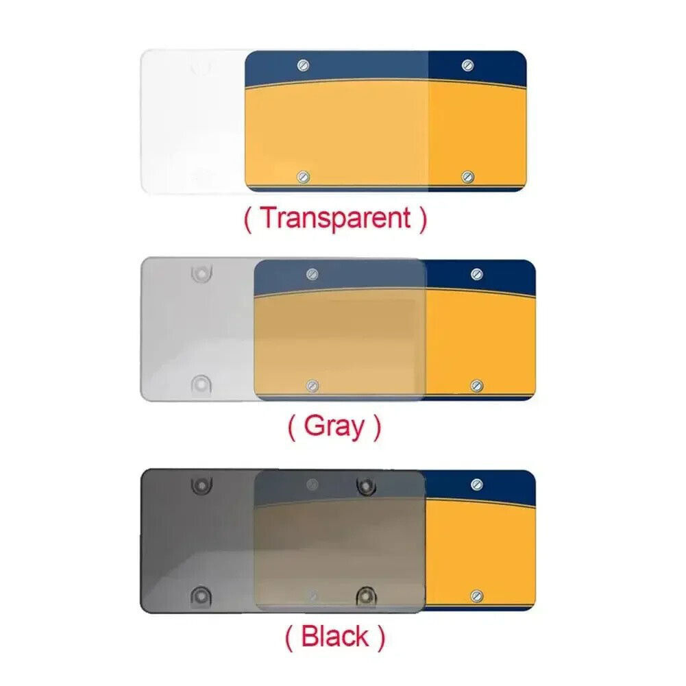 2pcs Shatterproof Licence Plate Frame Cover Universal Licence Plate Protector