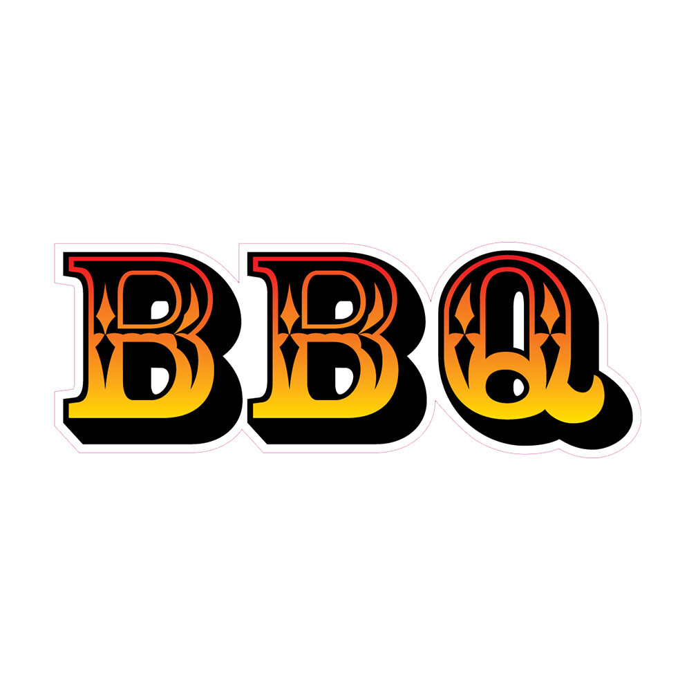 Food Truck Decals Bbq Style B Restaurant & Food Concession Concession Sign Black