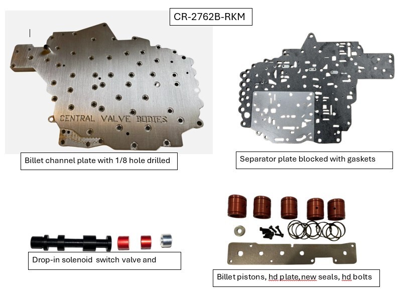 Valve Body Rebuild Kit, 65RFE, 66RFE, 68RFE , 2010-2018, Blocked, Billet