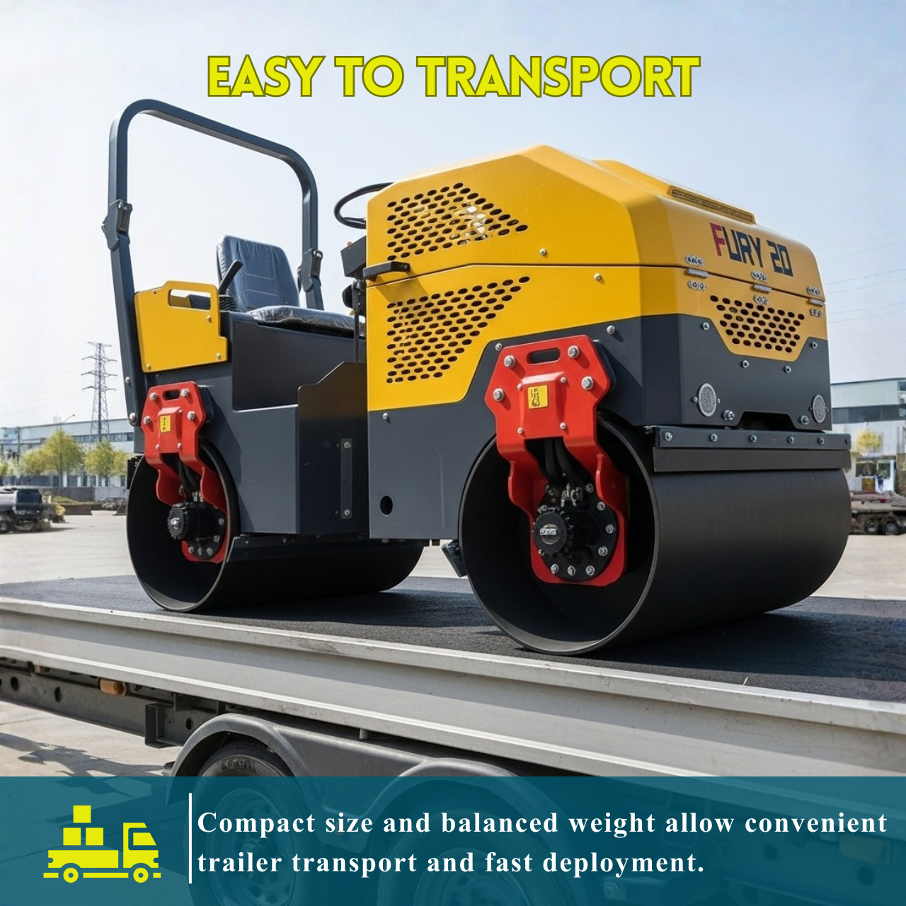 TYPHON FURY 20 Mini Road Roller 2Ton Hydraulic Oil Vibratory B&S 23hp USA engine