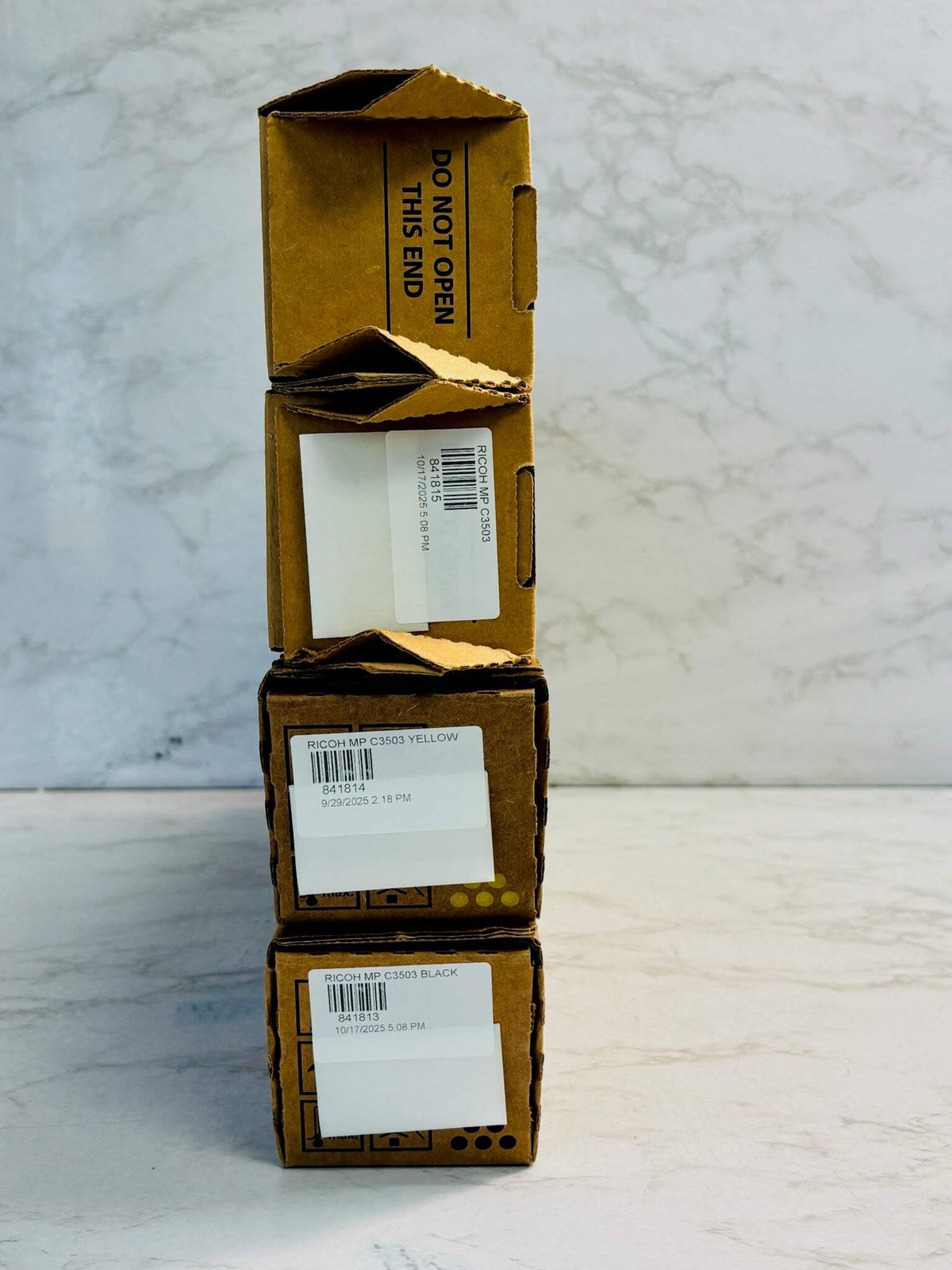 4 Genuine Ricoh MPC3503,C3003,C3504 CMYK Toners 841813, 841814, 841815, 841816