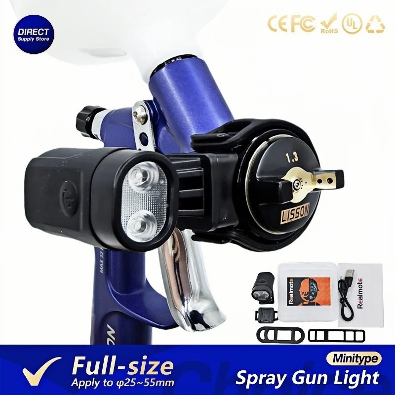 Universal Spray Gun Light With 2 Straps Airbrush Paint Fill Light Adjustable Lig