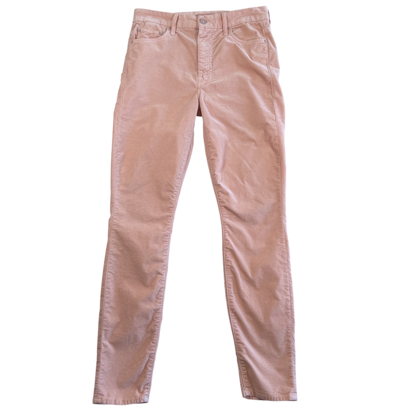 Mother High Waisted Looker Lipstick and Other Stories Pink Velvet Jeans Sz 27