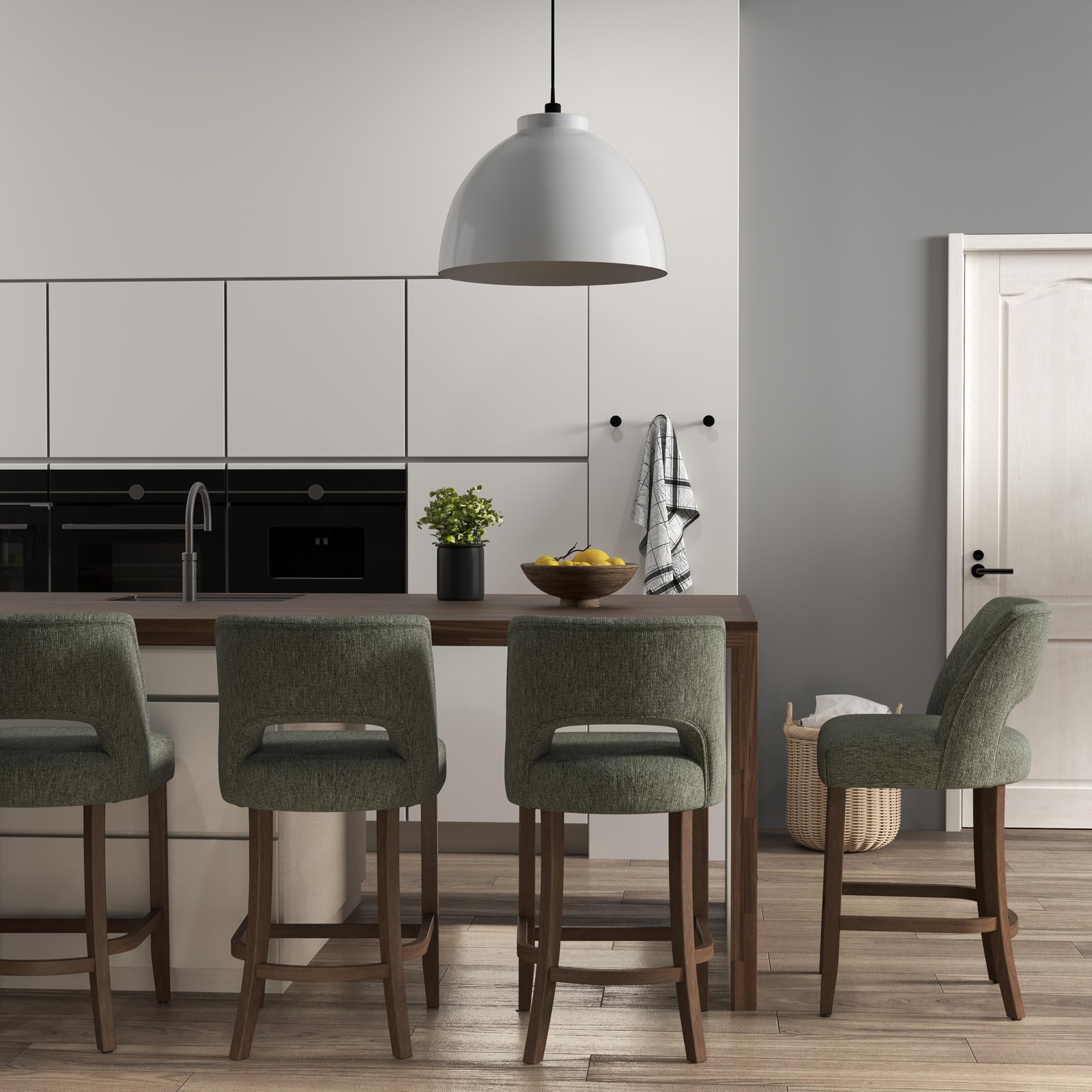 Bar Stools Set of 4 Upholstered Counter Height Bar Stools Modern Counter Stools