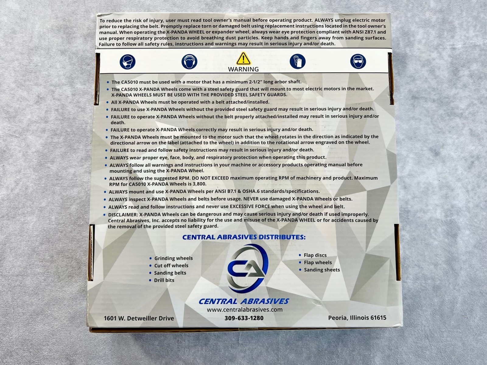 X-Panda 10" Expander Wheel w/ Safety Guard Heavy Duty Grinder - Model CA5010A