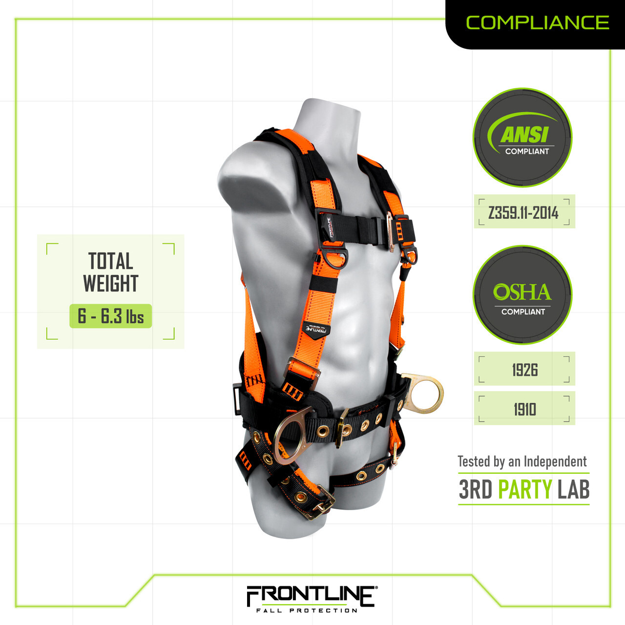 Frontline 50CTB Combat Construction Style Full Body Harness