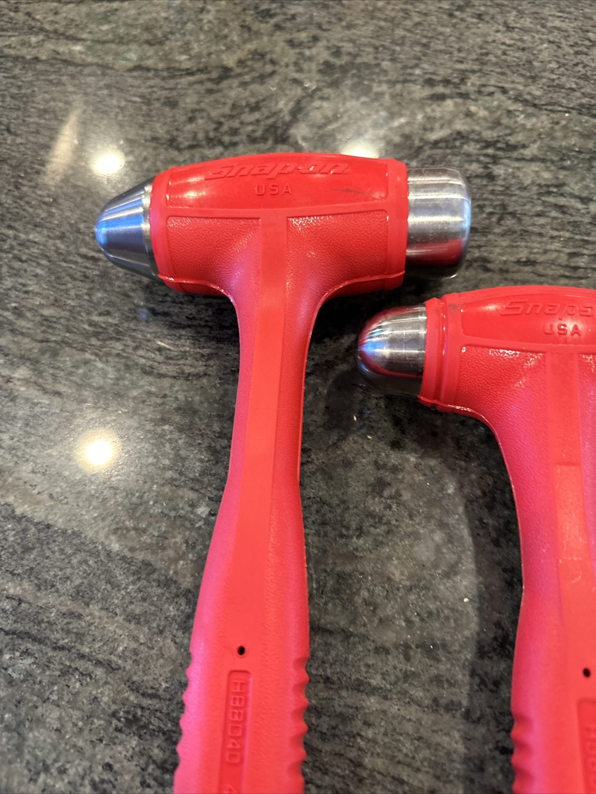Snap On hbbd32, hbbd24 ball peen soft grip dead blow hammer combo deal red
