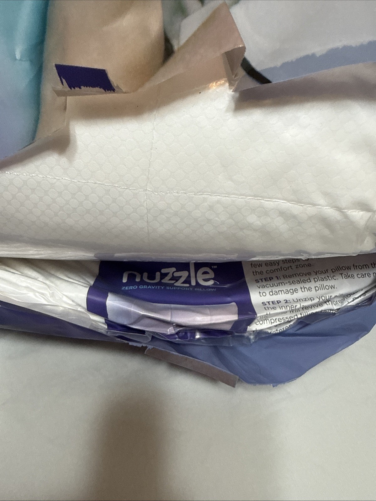 Nuzzle Standard Bed Pillow Stay Cool Customize Sleep Comfort Support New