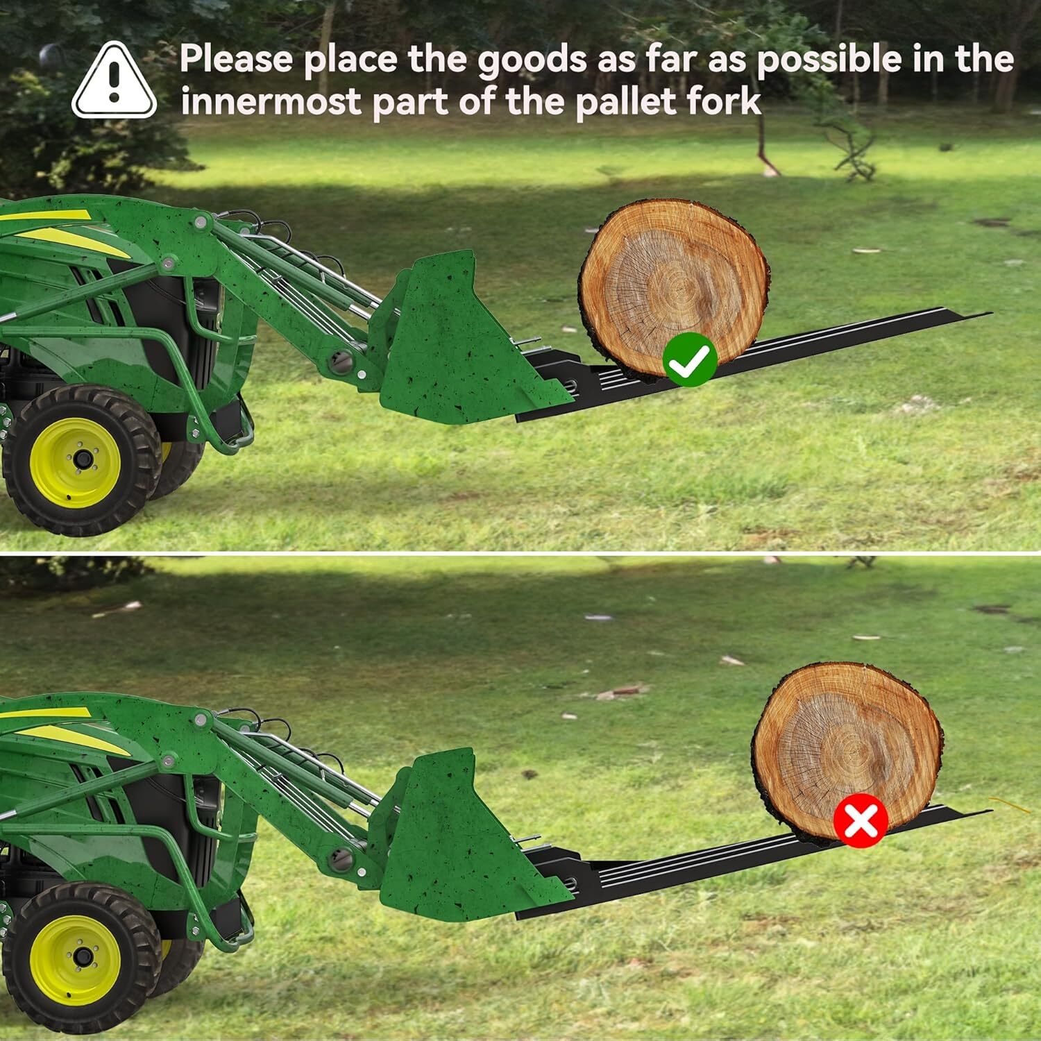 Clamp on Debris Forks for 42" Bucket Pallet Skid Steer &Tractor Loaders 2500 LBS