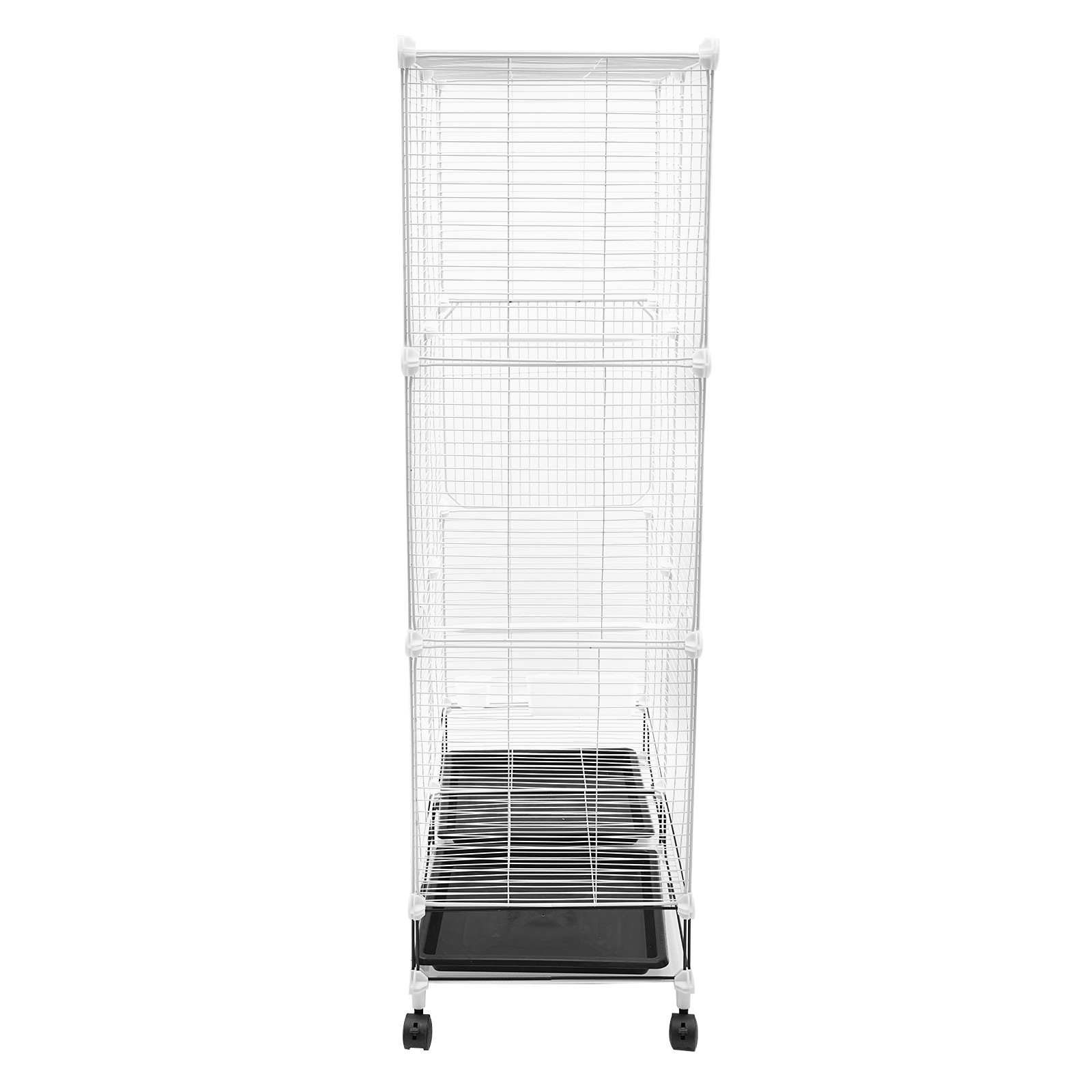 3-Tier Large Bird Cage 49.2in Rolling Metal Parakeet Cage for Canaries, Parrots