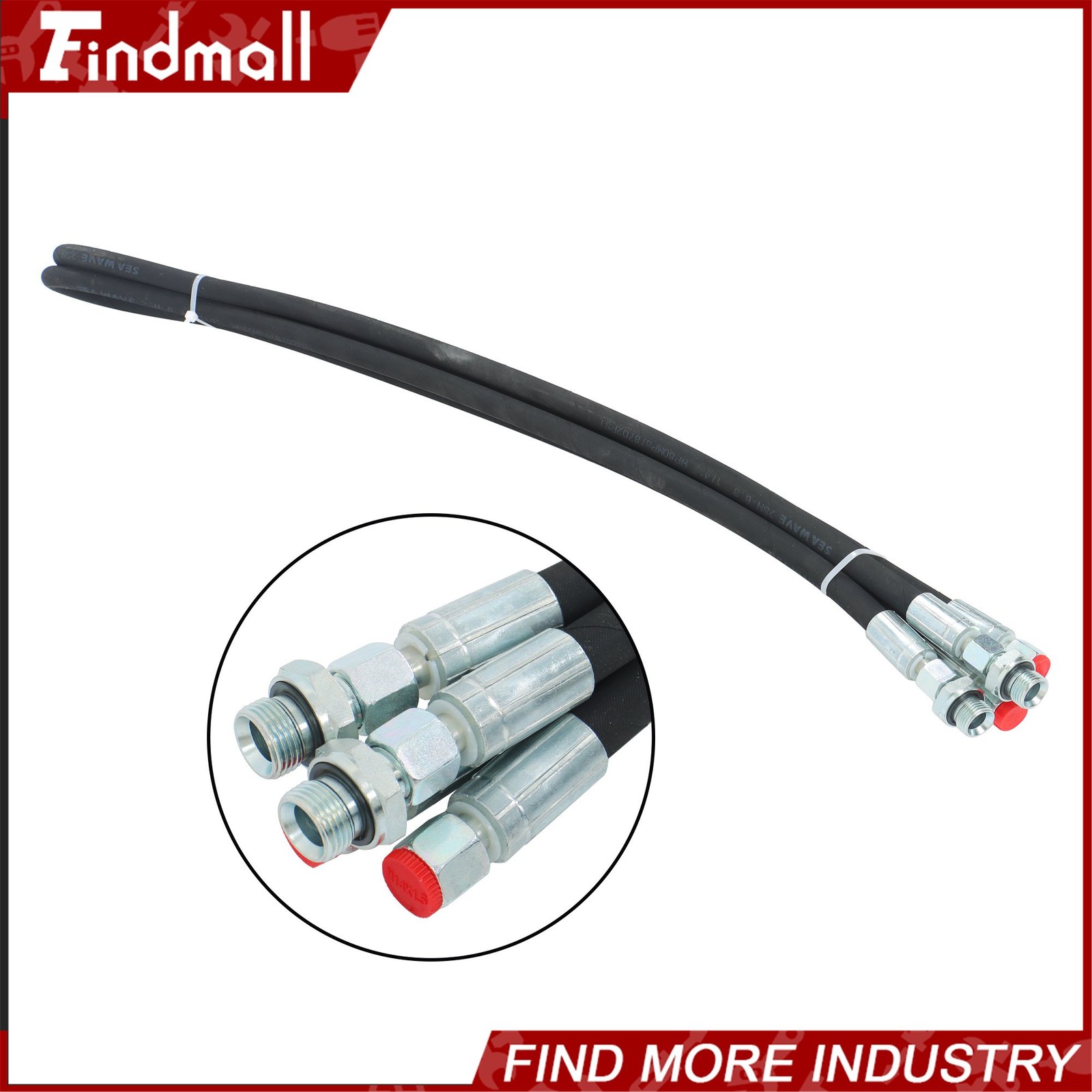 Findmall 200mm Auger Drill with Hoses for 1-1.5 Ton Mini Excavator