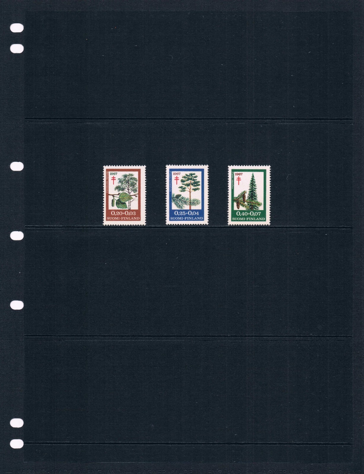 $2.75 Scott Value - 1967 FINLAND Trees Scandinavian Nature CV MNH NH UMM