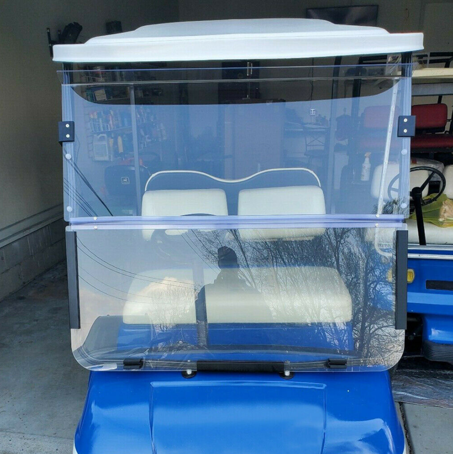 Clear Folding Windshield For 1995-2003 Yamaha G14 G16 G19 Golf Cart Part PC