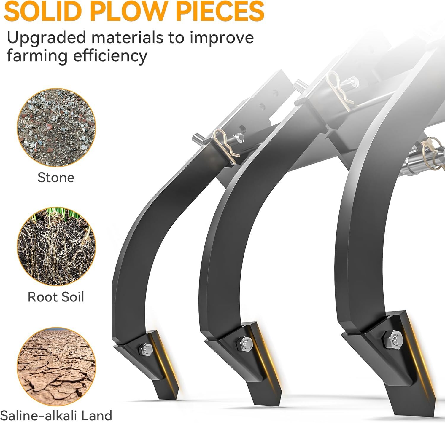 Chisel Plow Scarifier Detachable Cultivator W/6 Shanks for CAT-0 and CAT-1