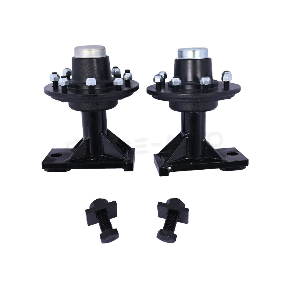 2 PCS 8 x 6.5 Lug 10000LB Shipping Container Wheels, Bolt-on Spindle Kit