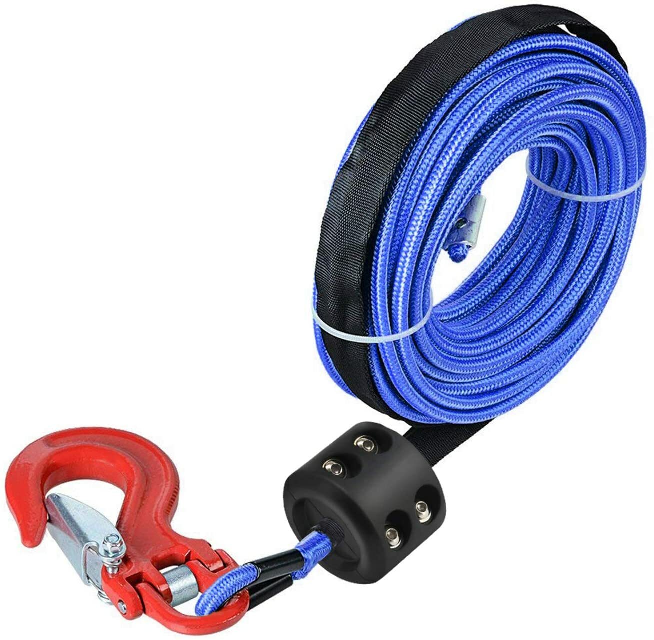 ATV UTV Winch Stopper Rubber Heavy Duty Cable Line Saver Waterproof Rope Hook