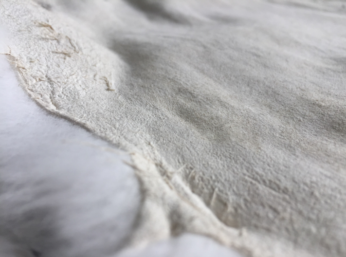 Real Rabbit Fur Real Fur Carpet Rug Throw Leather Pelt Cosy Suitable Craf 8-14''