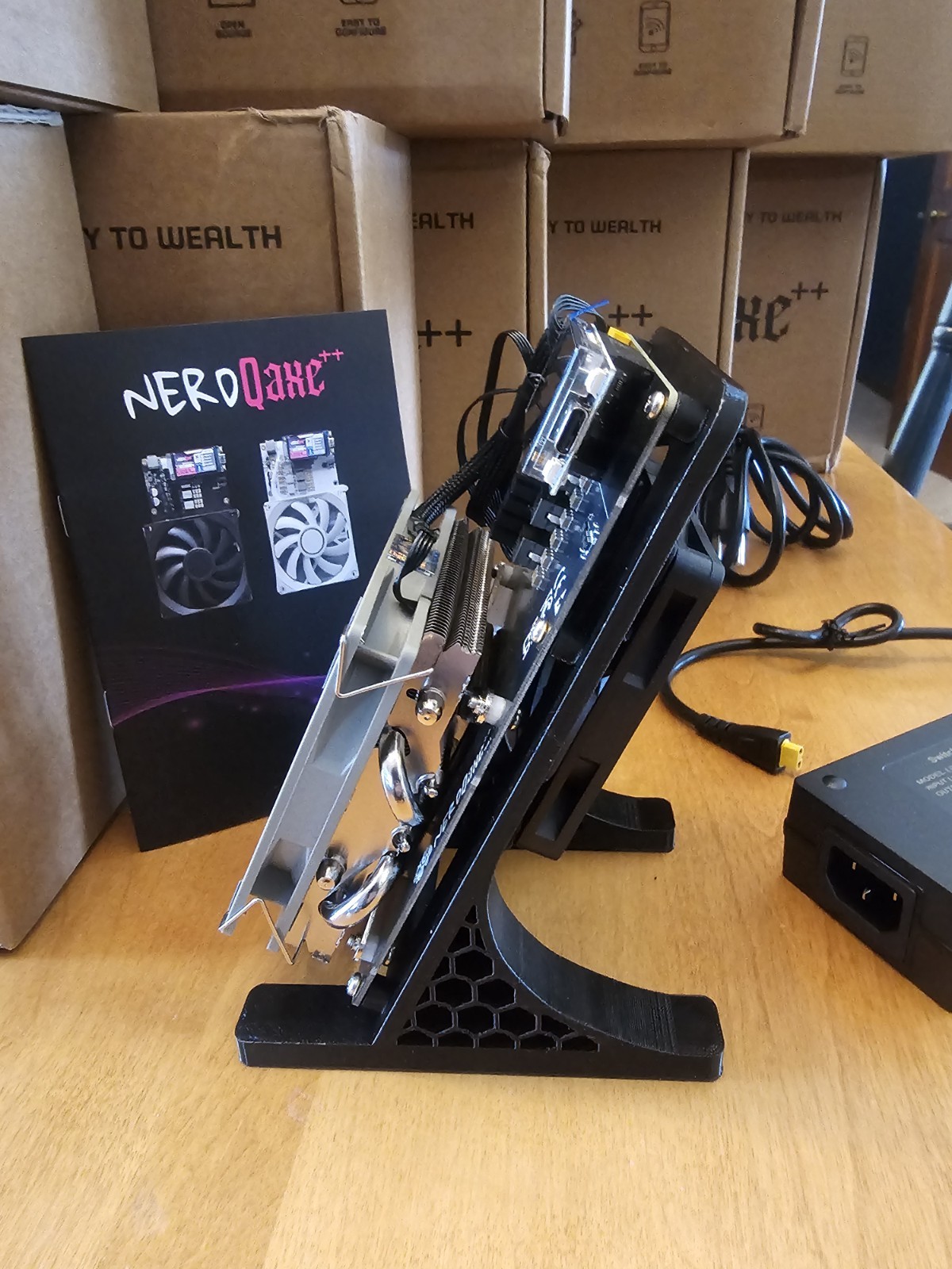 New Nerdqaxe++ Rev6. 1 Bitcoin Miner SHA-256 Crypto Miner with PSU US Stock