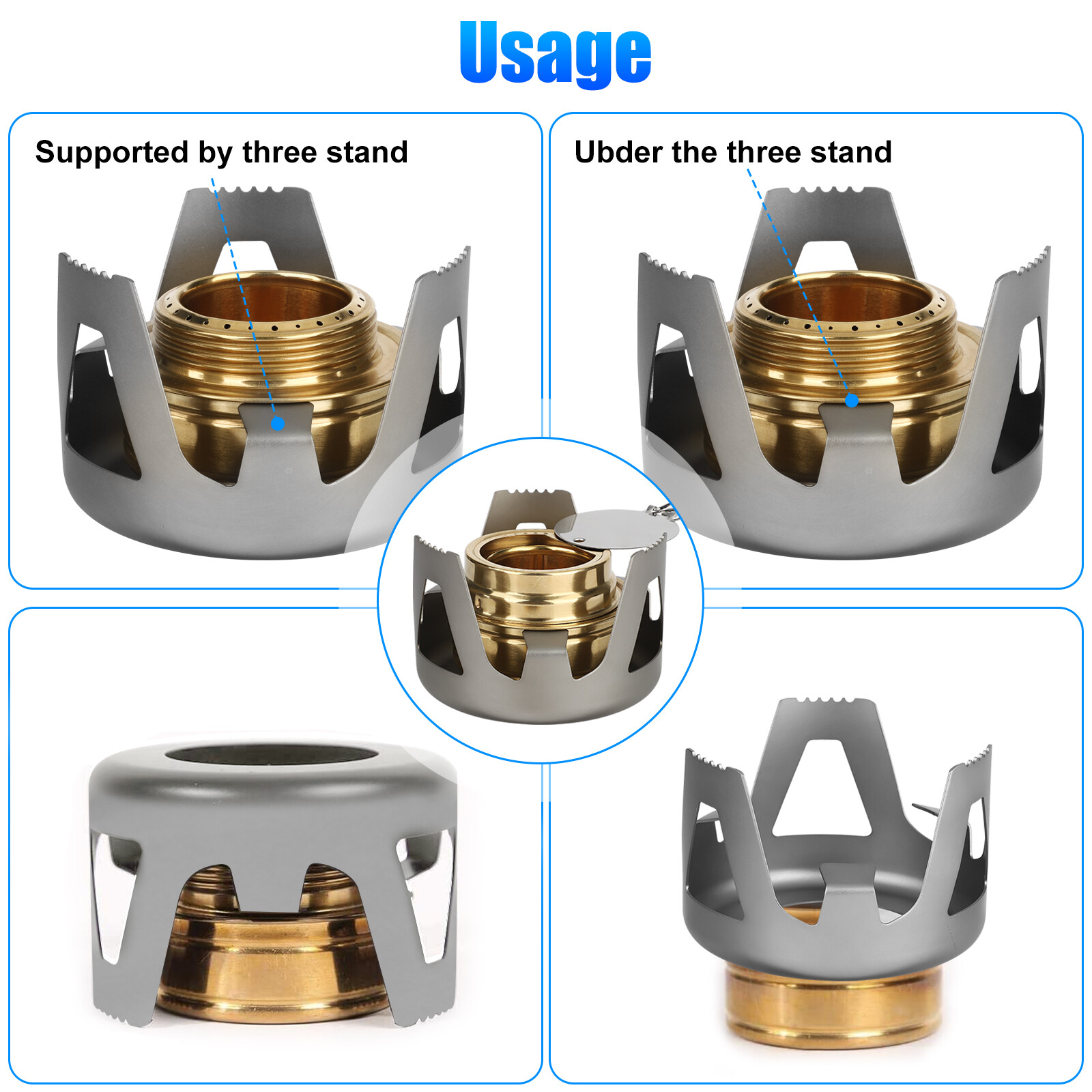 Mini Portable Alcohol Stove Burner Outdoor for Backpacking Hiking Camping Tool
