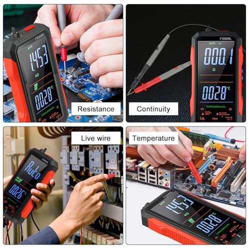 FS899L Digital Multimeter with Color Screen & Storage Case, FS899L & watch case